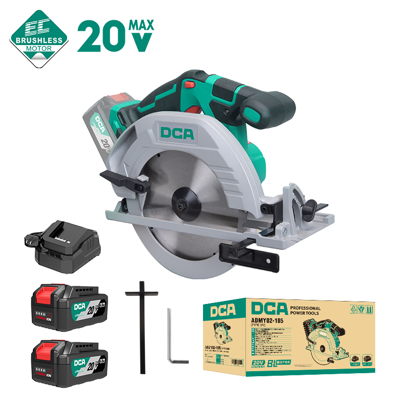 DCA 20V Brushless Cordless Circular Saw Kit 185mm