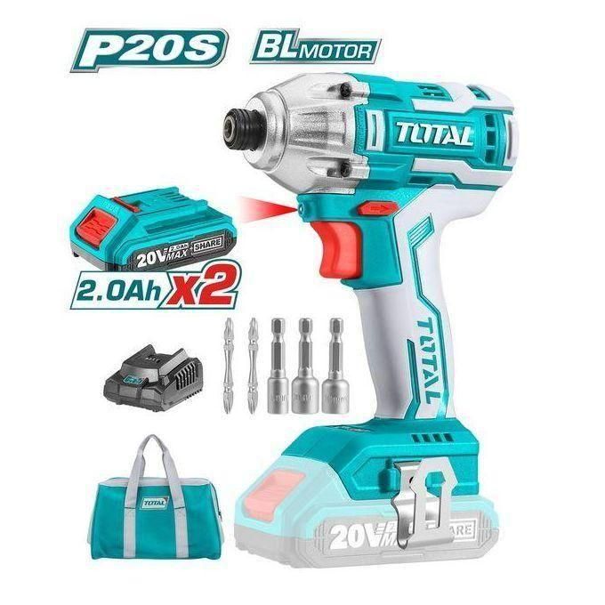 TOTAL TIRLI2002 Lithium-ion Impact Driver (20V, Brushless)
