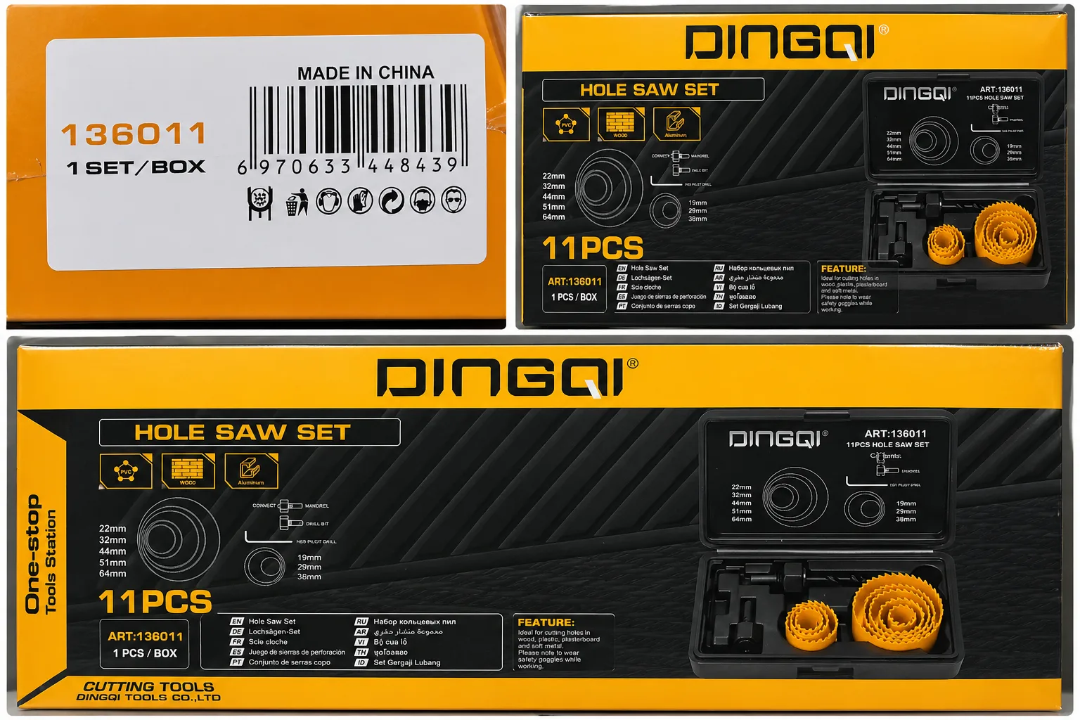 Dingqi Hole Saw Set 11PCS