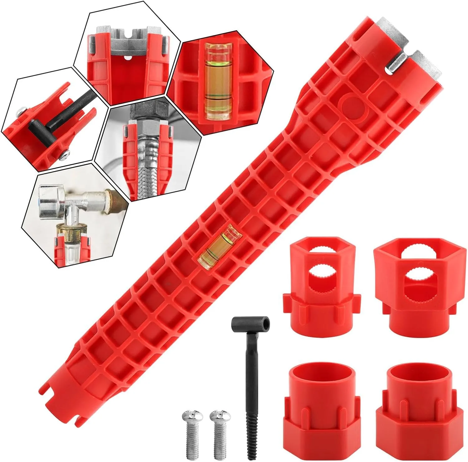 GravoX 8-in-1 Sink Installation Wrench with Level Bubble